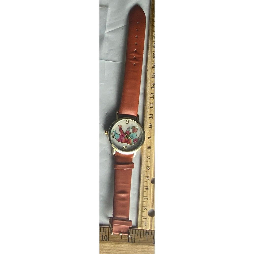 Timex Women's‎ Quartz Watch Pink Leather Band Round Case